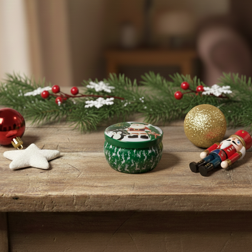 Santa Claus Candle Into the Woods